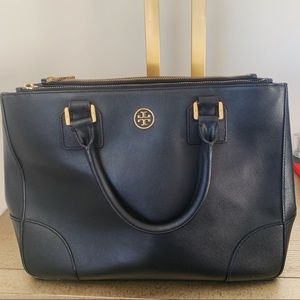 ☆Tory Burch Black Robinson Bag, Satchel Top Handle